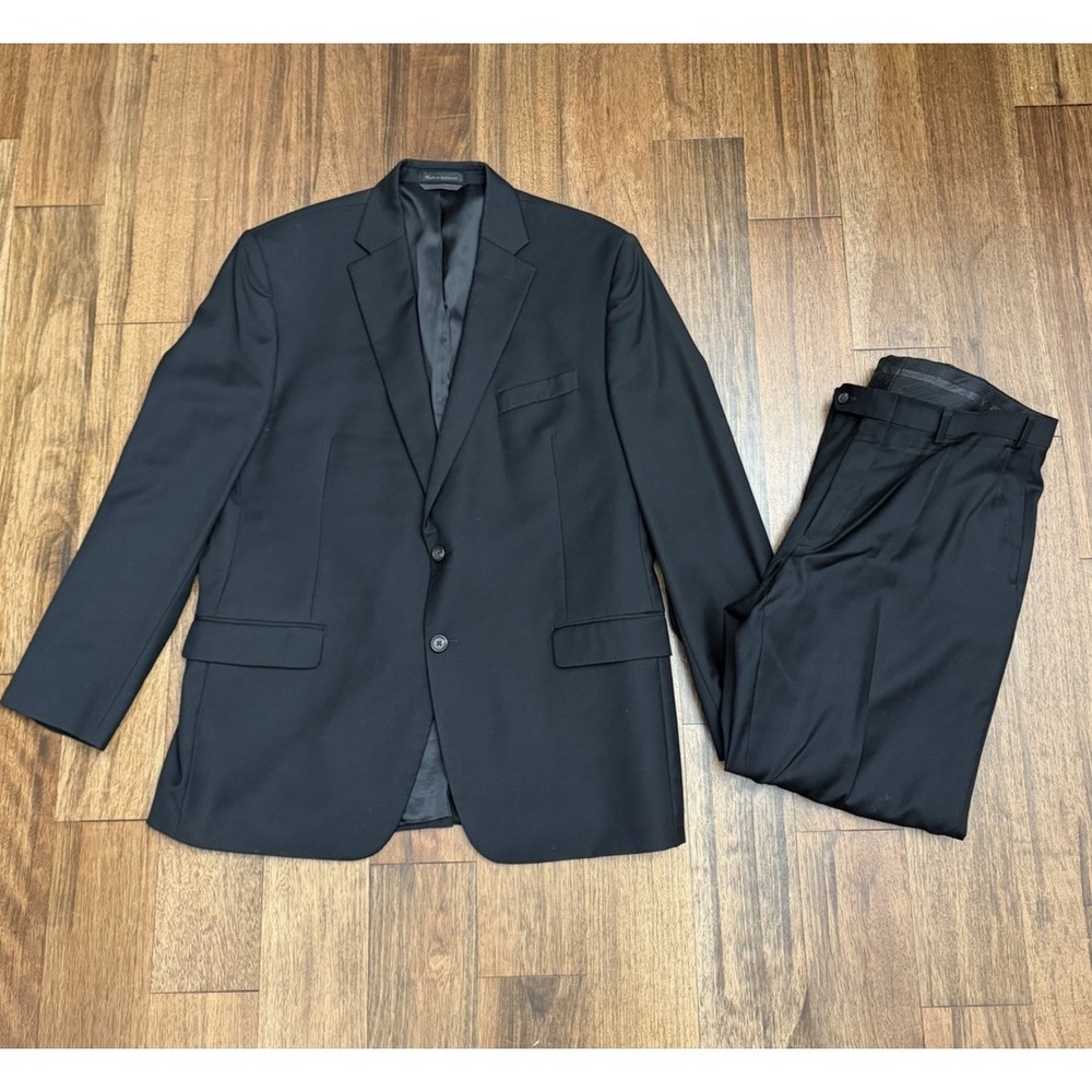 Vintage Ralph Lauren Sports Coat Blazer in Black Wool Cashmere Men's 44R 36x30